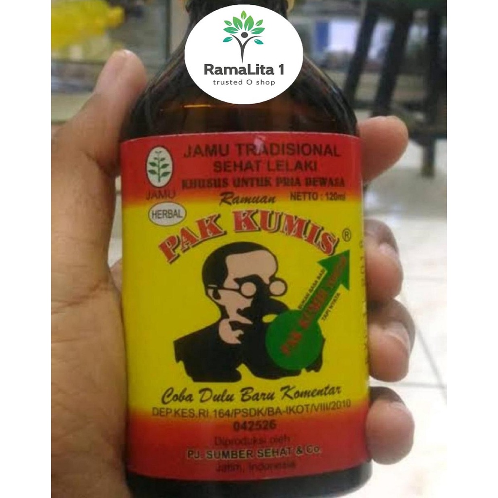 Ramuan Jamu Herbal Pak Kumis Untuk Stamina Pria Dewasa Sehat Lelaki 120ml Original
