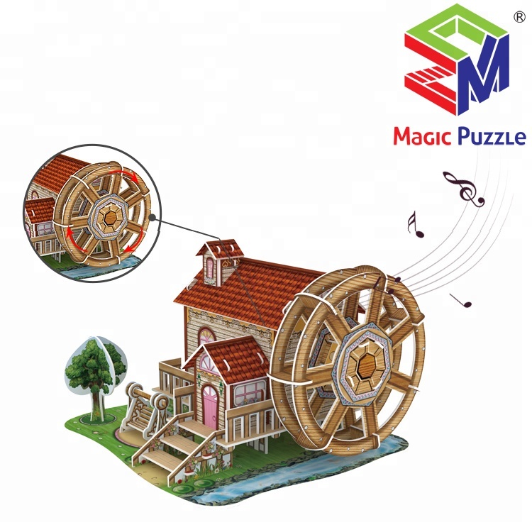 3D Puzzle With Music - Kado Hadiah Ulang Tahun - Pazel ZM Series - Puzzle DIY Pajangan Rumah - Pazel Musik - Pazel 3D DIY