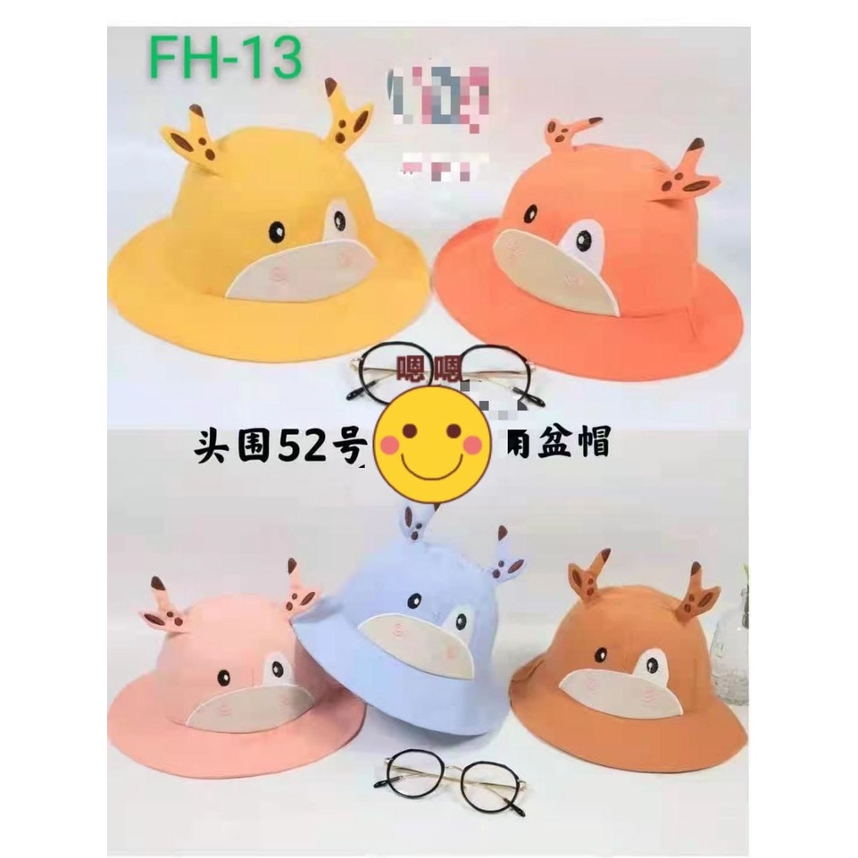 Topi Bucket Anak Balita Bayi Karakter Laki Perempuan Cewek Cowok Motif Bunny Dinosaurus Kucing Rusa Bebek Duck Badas Lucu Cute Hat Termurah