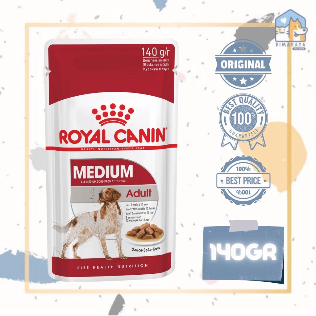 ROYAL CANIN MEDIUM ADULT WET FOOD 140GR (POUCH)