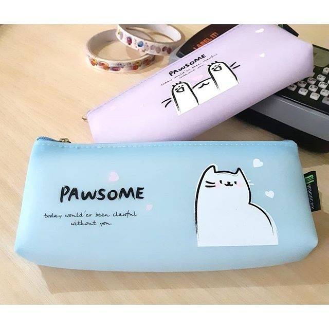 

Tempat pensil transparan unik gambar kucing pawsome