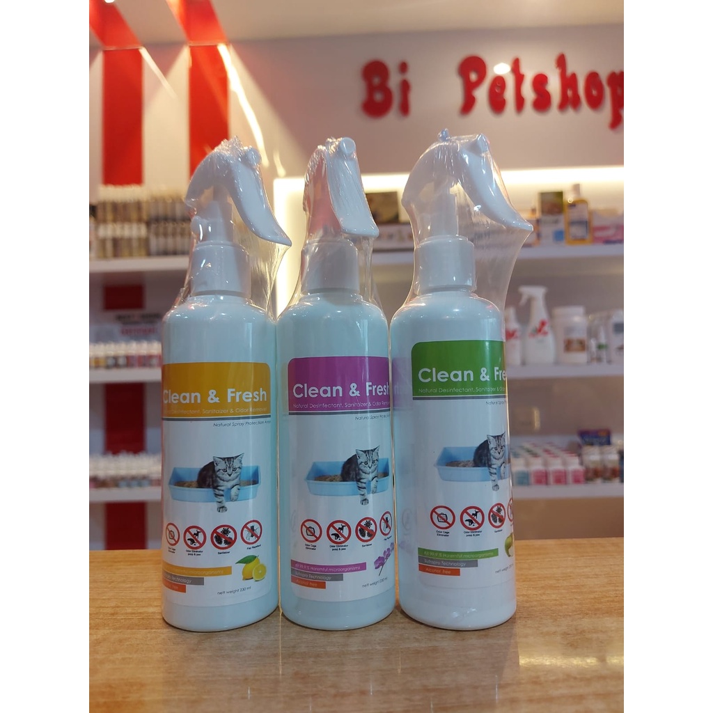 diatomix clean &amp; fresh anti bakteri spray anti kuman semprot kandang dan ruangan, pasir kucing anti bau
