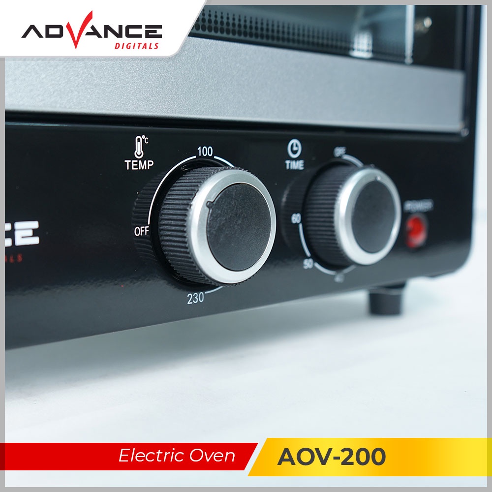 【Garansi 1 Tahun】ADVANCE Electric Oven (Oven Listrik) AOV-200 Kapasitas 12L  Low Watt Baru Garansi Resmi 1 tahun