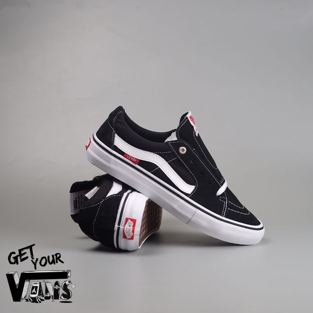 Vans Sk8 Low Pro Black White Original 100% Bnib