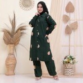 set tunik polkadot