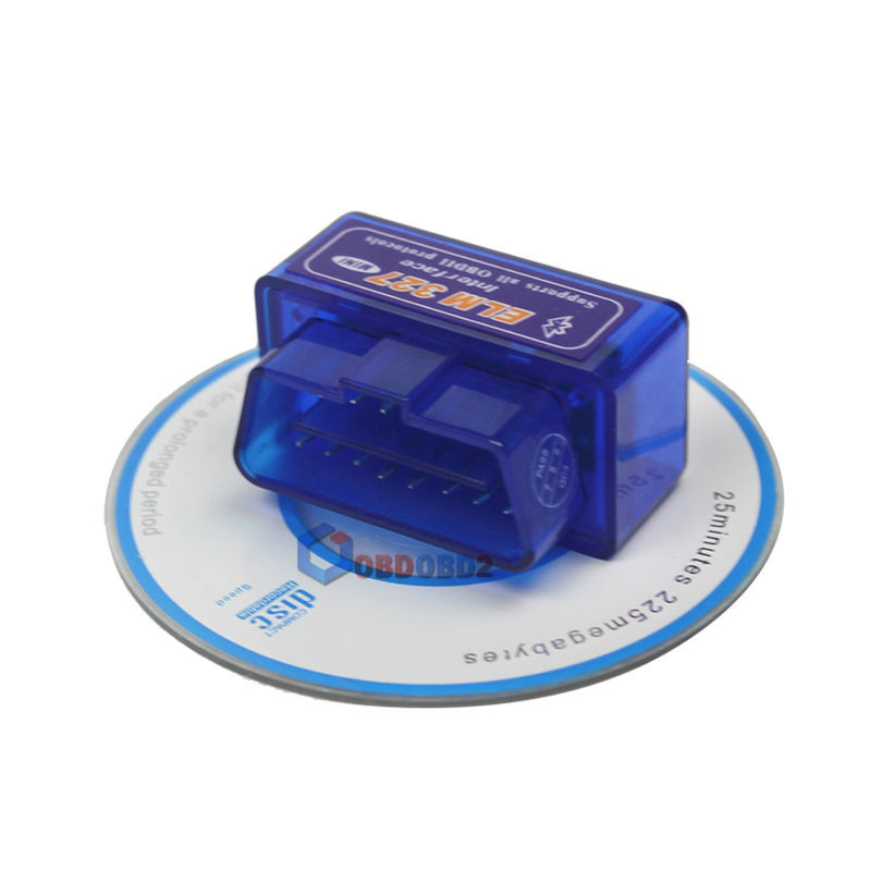 Super MINI ELM327 Bluetooth OBD2 V2.1 Automotive Test Tool - BIRU