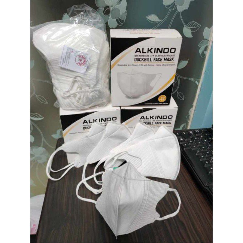 masker duckbill garis mirip sensi