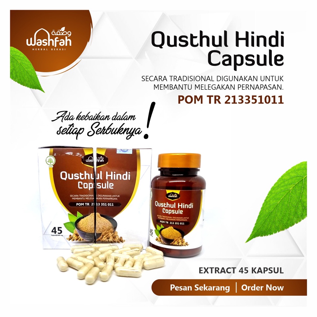 QUSTHUL HINDI - BPOM - qustul qust qist al hindi ekstrak kapsul covid