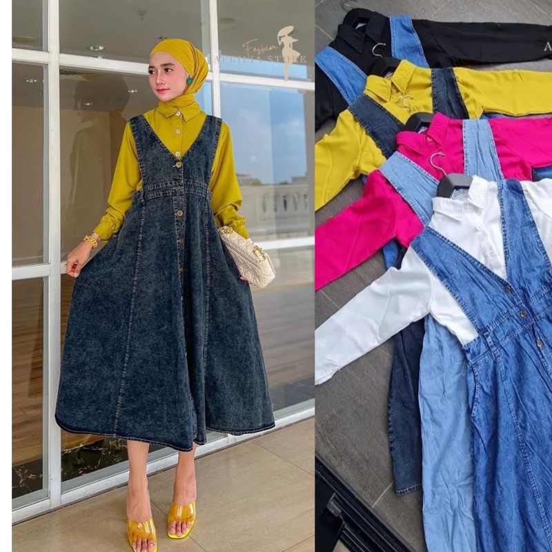 Erika Set dress Rainbow premium by APRILIA FASHION STORE