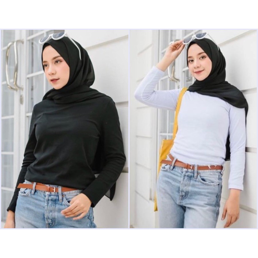 Baju Manset Kaos Polyester  | Inner Wanita Muslim | Manset Kaos Polyester Lengan Panjang | Manset Po