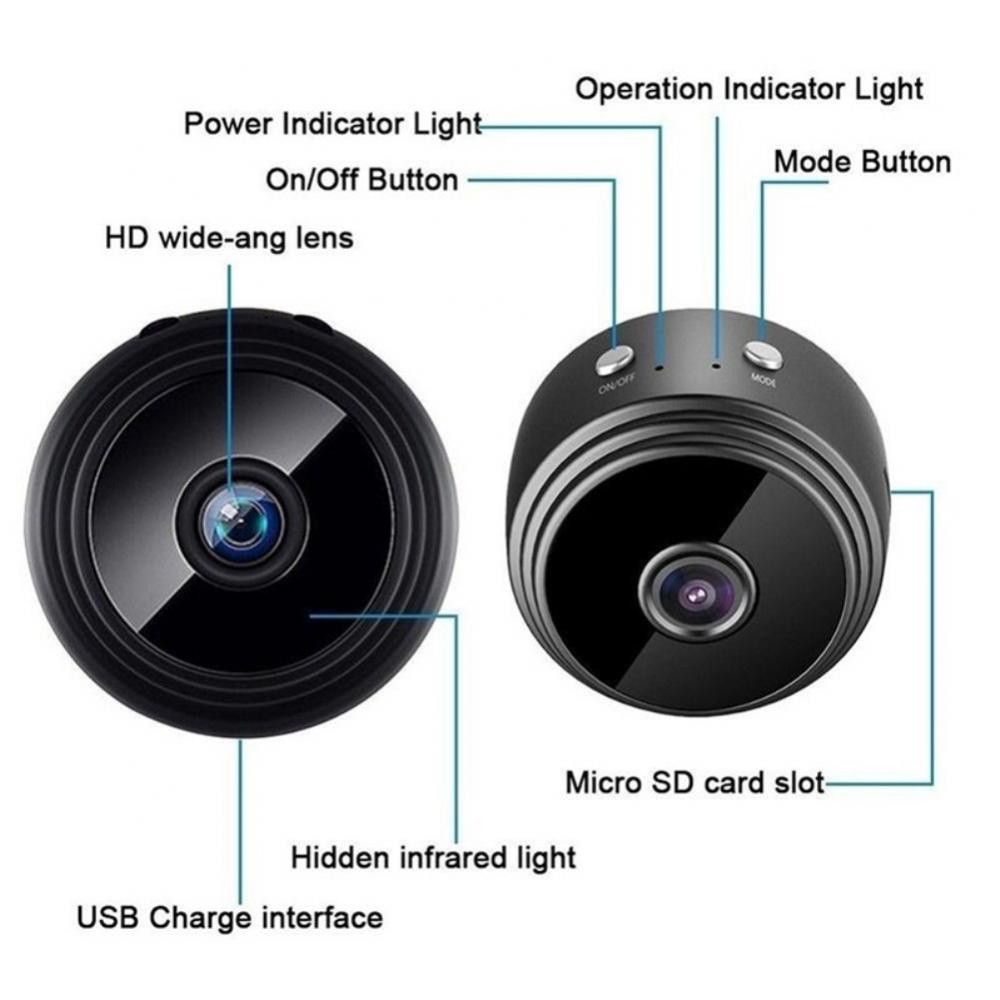 Wireless A9 Mini Camera Wifi Hd1080P Micro Kamera Pengintai Video Smart Network Camera Wifi Keamanan Tersembunyi Night Vision Kamera Deteksi Gerakan