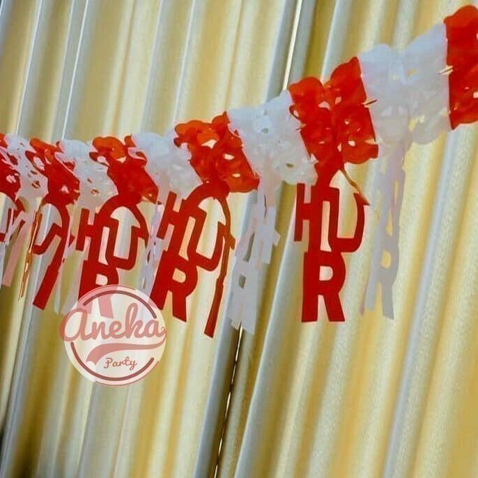 GARLAND Kertas Hut RI HIASAN HUT RI DEKORASI HUT RI 17 agustus