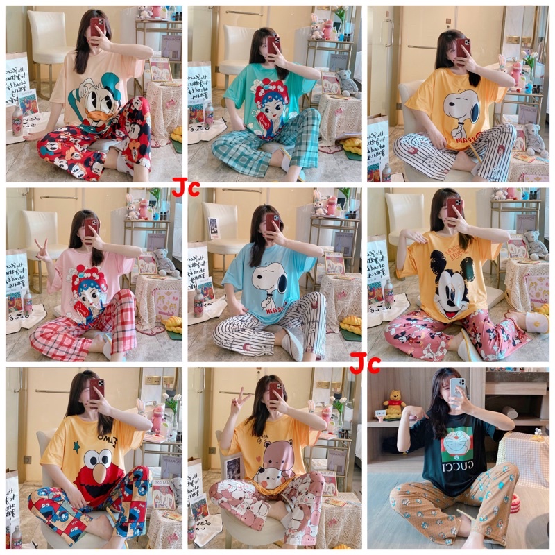 JC- Stelan Import Oversize Premium CP / Stelan wanita Import Terbaru / piyama wanita Import Cp