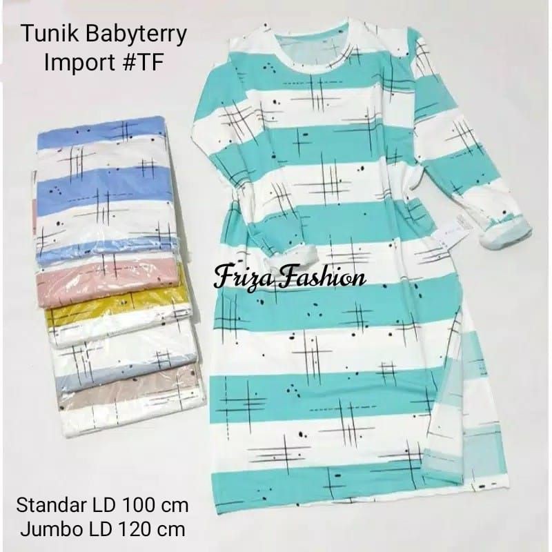 KAOS TUNIK BABYTERRY MOTIF / TUNIK KAOS JUMBO PREMIUM