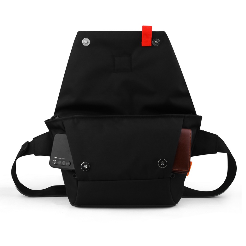 ANT PROJECT - Shoulder Bag Pria ALPHA - Waist Bag Pria Full Black