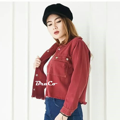 Trucker Jacket Wanita - Jaket Denim Wanita