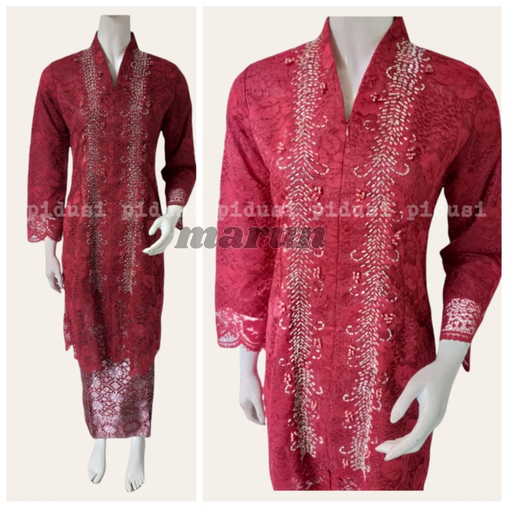 KEBAYA KARTINI BROKAT NON GLITER / KEBAYA BROKAT PAYET / KEBAYA BROKAT PESTA