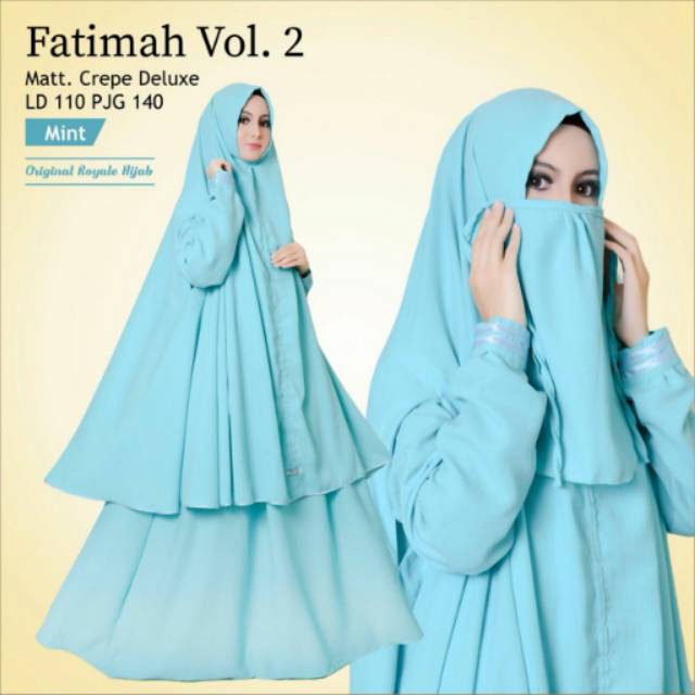 Gamis Jumbo Fatimah Vol 2 Set Syari Original Royale Maxi Crepe Deluxe