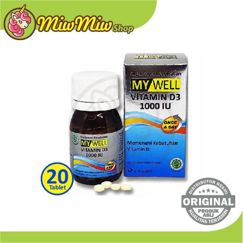 Jual My Well Vitamin D3 1000 IU Shopee Indonesia