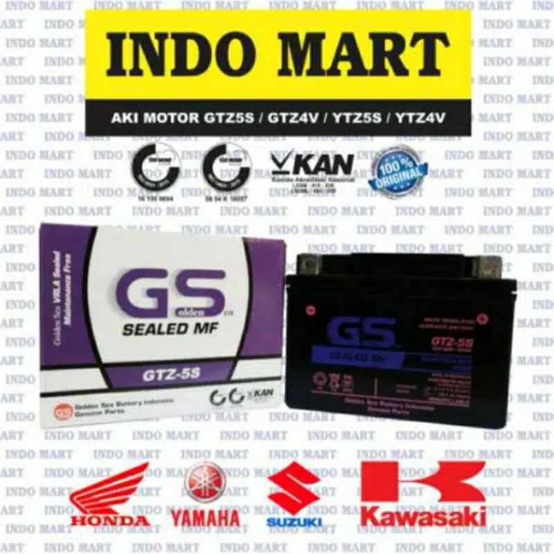 Jual Aki Motor Yamaha Mio Soul GTZ5 GTZ5S GTZ 5S GS Golden Sea Accu