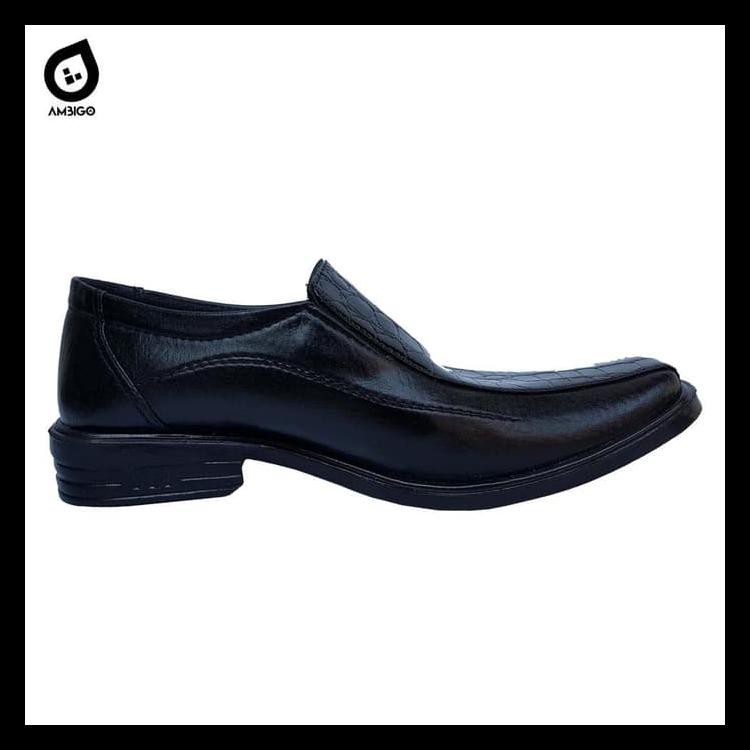 Terbaru Ambigo Sepatu Formal Pantofel Pria Kulit Sintetis - Corvus Artner Hb01 - Hitam, 39 Terlaris