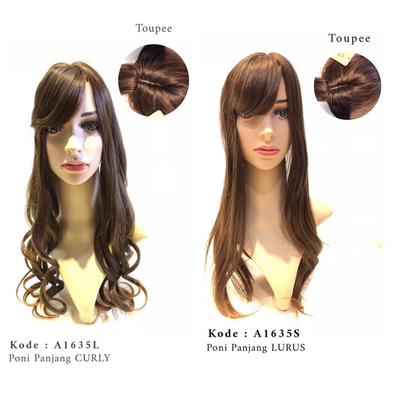 toupee fiber penutup botak top cover korea BUKAN FULL WIG / hair top / hair topper A16 M1601