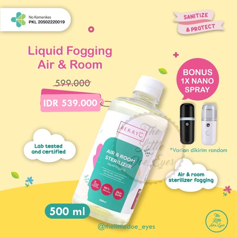 [READY] BerryC Liquid Fogging 500ml (Air sterilizer 500ml)