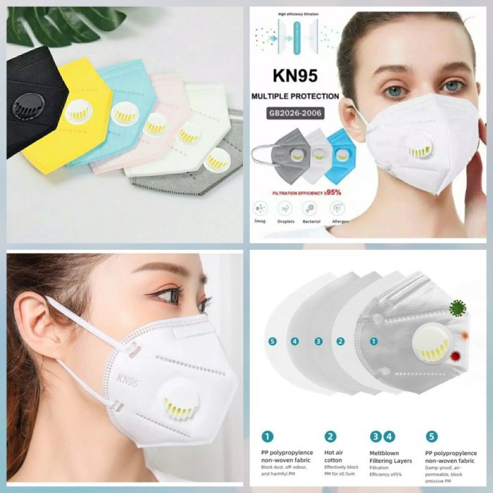 Masker KN95 RESPIRATOR FILTER 3D Masker N95 KN 95 Masker FILTER KATUP