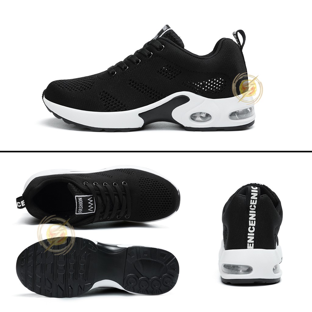 [COD] Sepatu Sneakers Wanita - Sepatu Fashion Kualitas Super Premium 202-BLACK