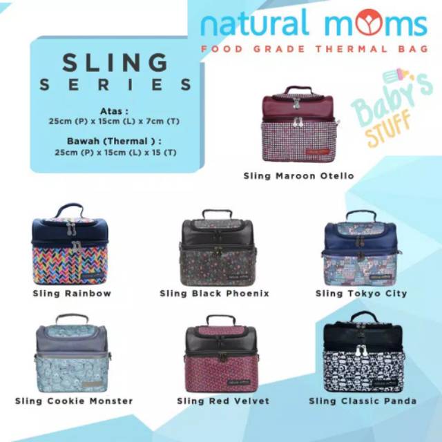 natural moms sling//diaper back//tas asi//tas bayi