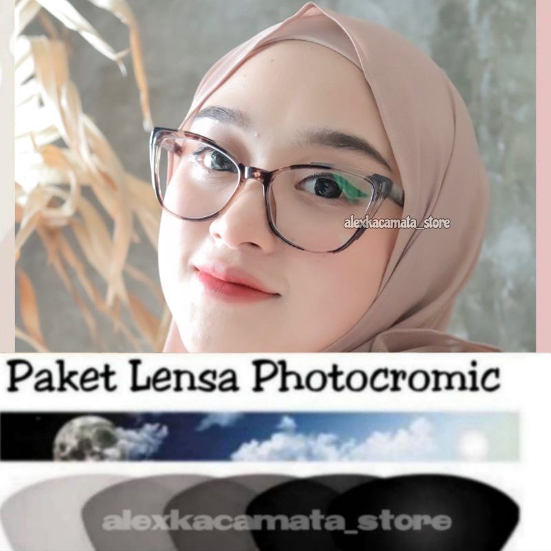 KACAMATA WANITA SS CAT EYE PHOTOCROMIC 7006 KACAMATA MINUS WANITA ANTIRADIASI