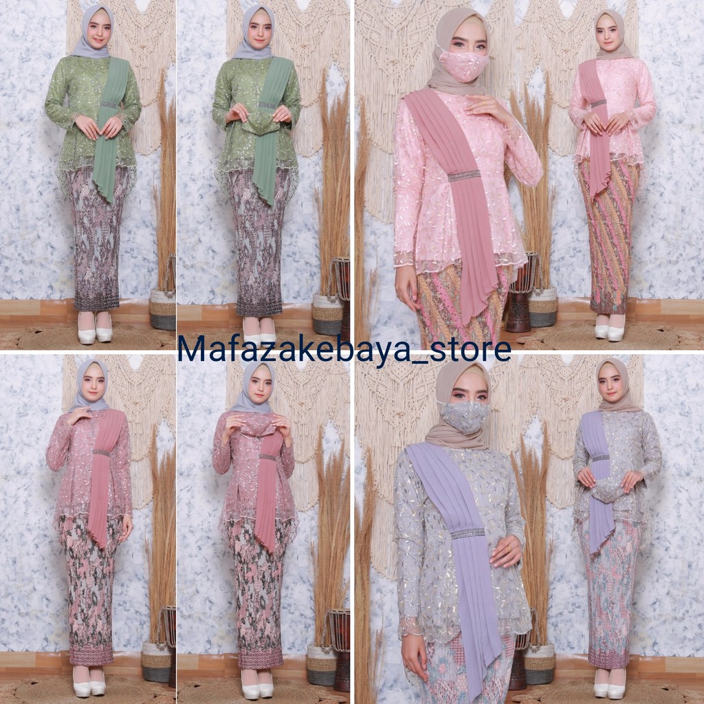 Jual Mb Blouse Amalia Kebaya Tulle Selendang Aurora Selendang