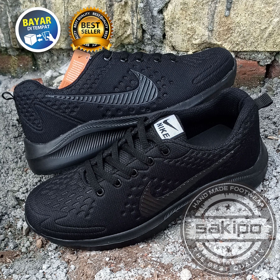 PROMO ANAK SEKOLAH !! SEPATU SEKOLAH HITAM POLOS SD SMP SMA SMK KULIAH / SEPATU KERJA JOGGING HITAM PRIA WANITA / SEPATU SENAM AEROBIK HITAM / SAKIPO