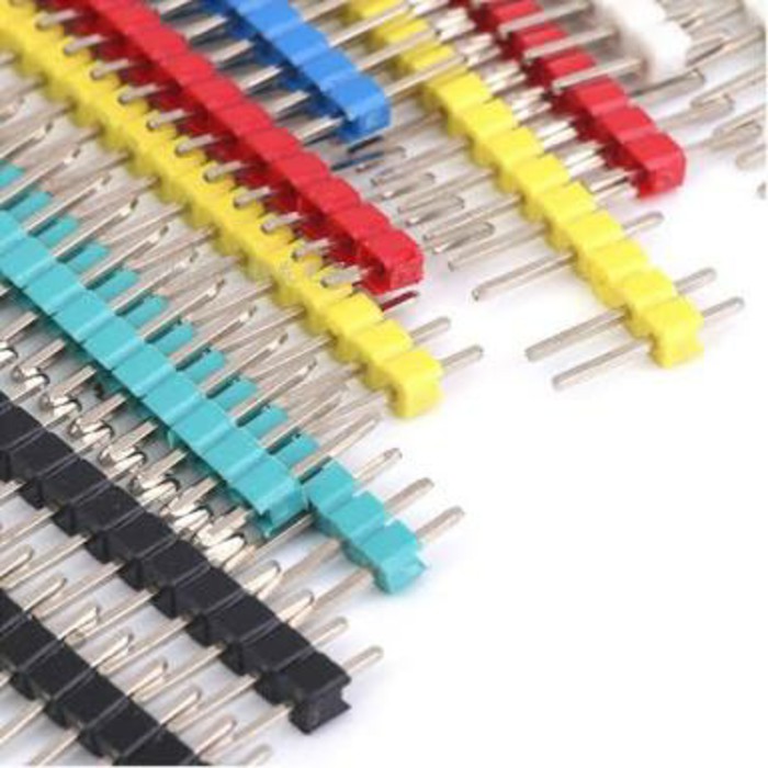 Pin Header 2.54mm color Male 40 Pin Single Row Strip Warna Connector