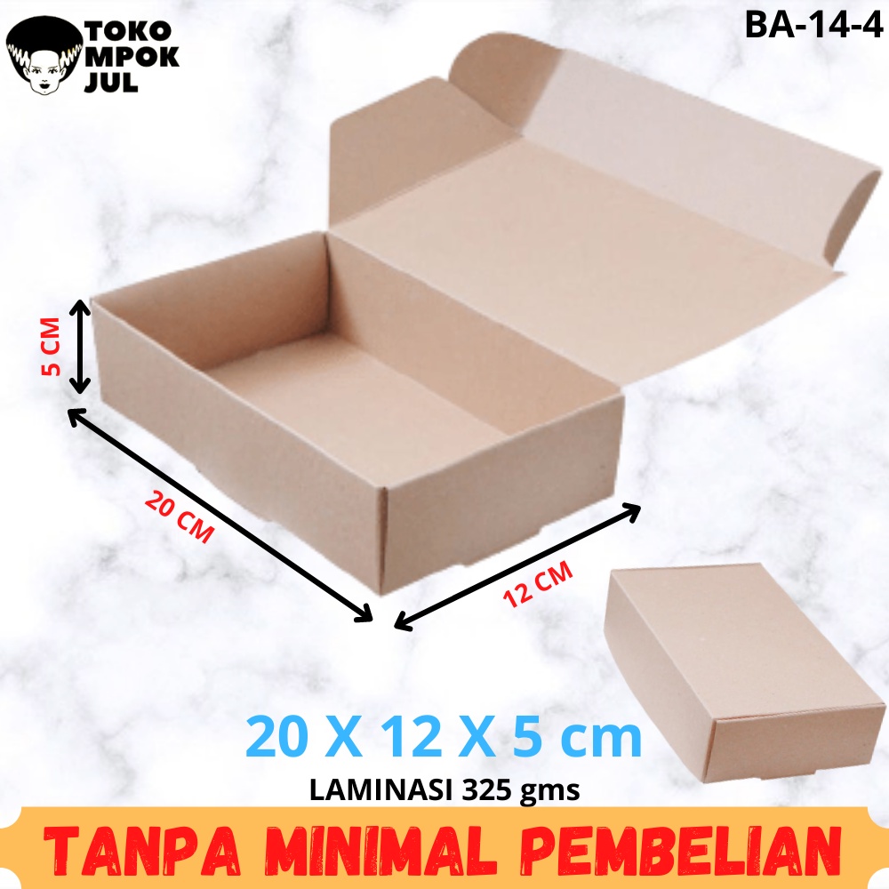 

TANPA MINIMUM - Box Kardus Dus Kotak Brownies Kukus Bakar Martabak Terang Bulan Kue 20x12x5 cm Laminasi