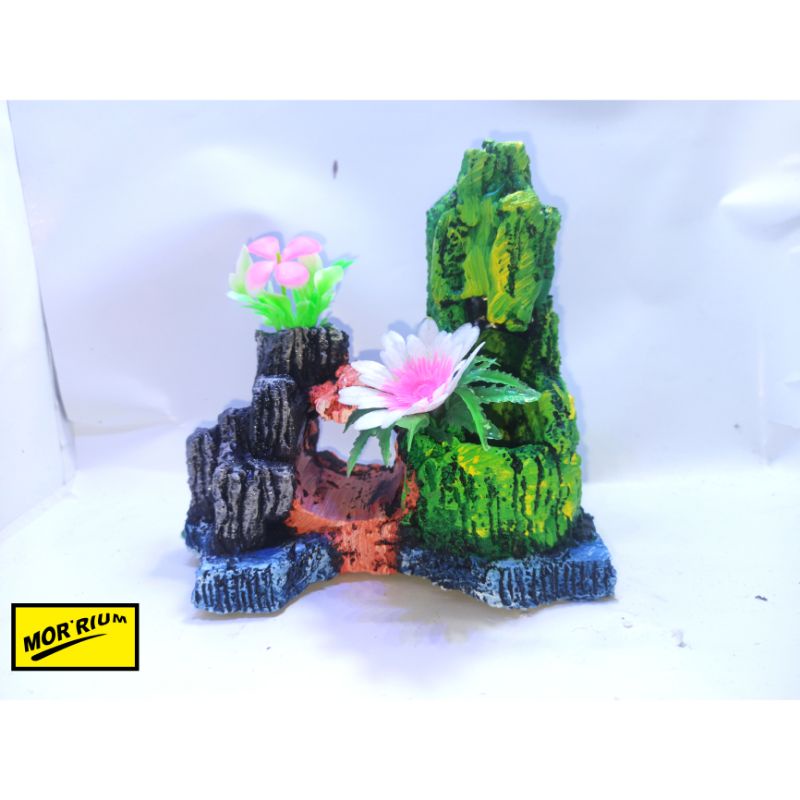 Gua Air Terjun Hiasan Aquarium/ Bahan Resin/ Tebing Aquarium/ Hiasan Aquascape