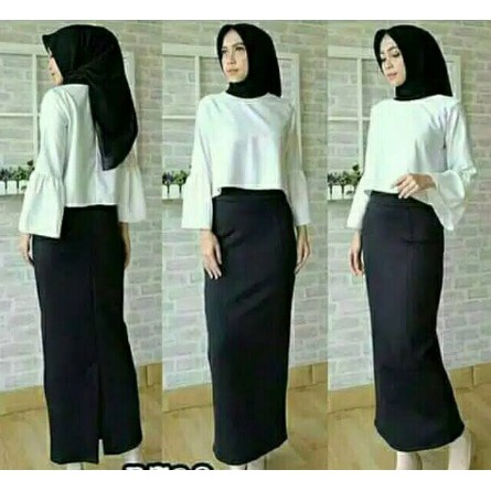 ROK SPAN SKIRT // ROK PANJANG SPAN SCUBA KANTOR MURAH