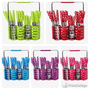 

Pisau Sendok Garpu Set Stainless Motif Polkadot (Free Packing Bubble Wrap)