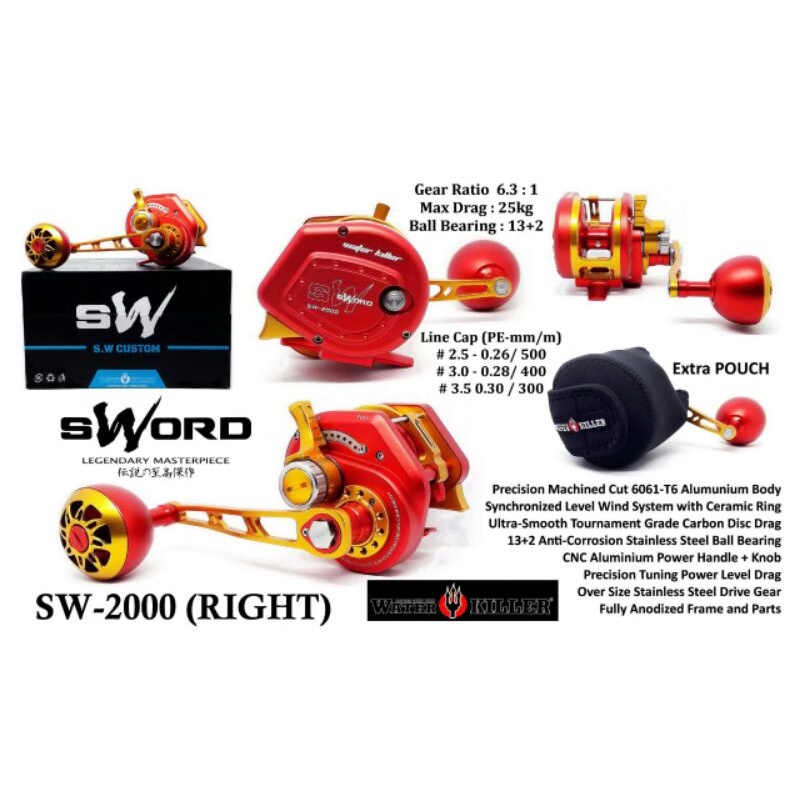 Reel OH Water Killer SWORD SW 2000 ( Right Handle )