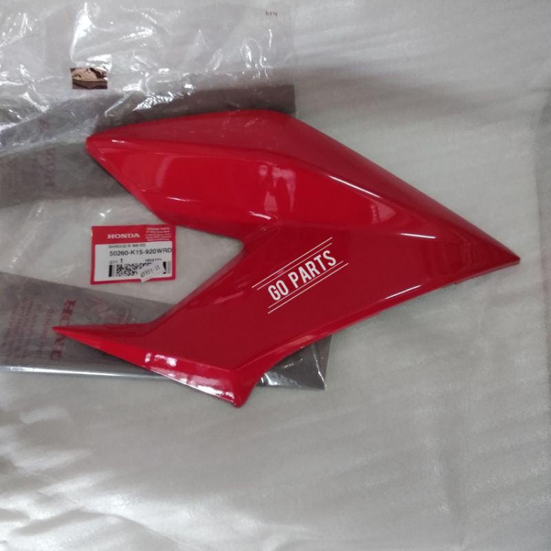 Cover Sayap Tangki Kanan Merah Mengkilap Honda CB150 CB 150 R Led 2016 Shroud R 50260-K15-920WRD