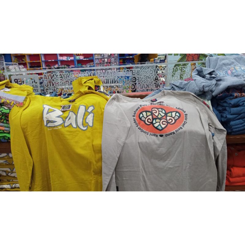 kaos joger bali lengan panjang warna