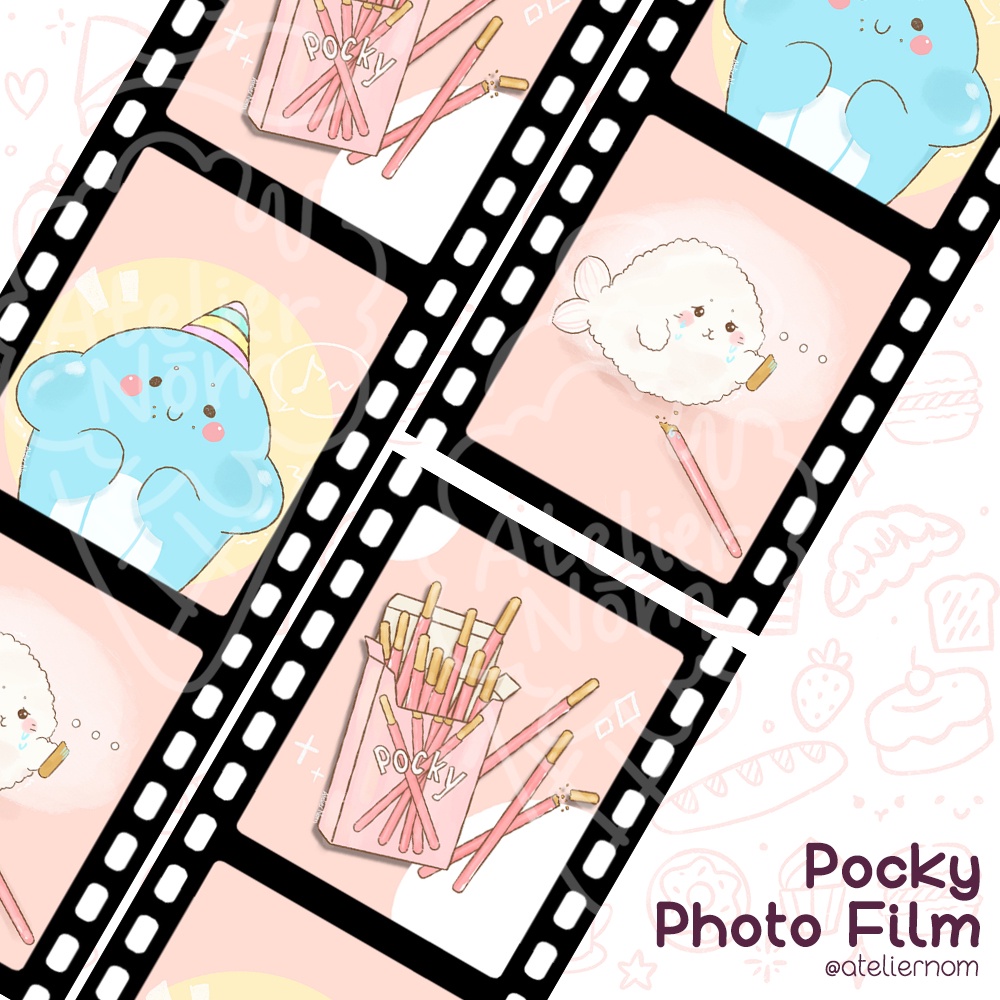 

[AtelierNom] Pocky Photo Film, Aesthetic bookmark, Pocky day artprints untuk pembatas buku, hiasan dinding, bujo, scrapbook