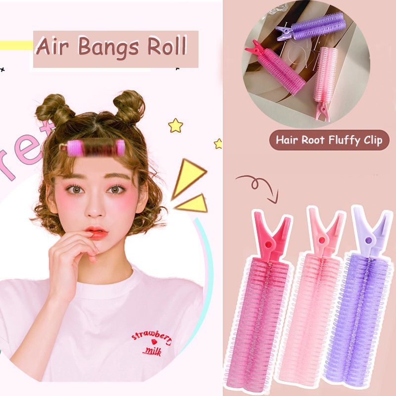 Natural Fluffy Hair Clip Curly Hair Plastic Hair Root Fluffy Clip Bangs Self-Adhesive Curler Hair Styling Clip Hairpins Hair Accessories