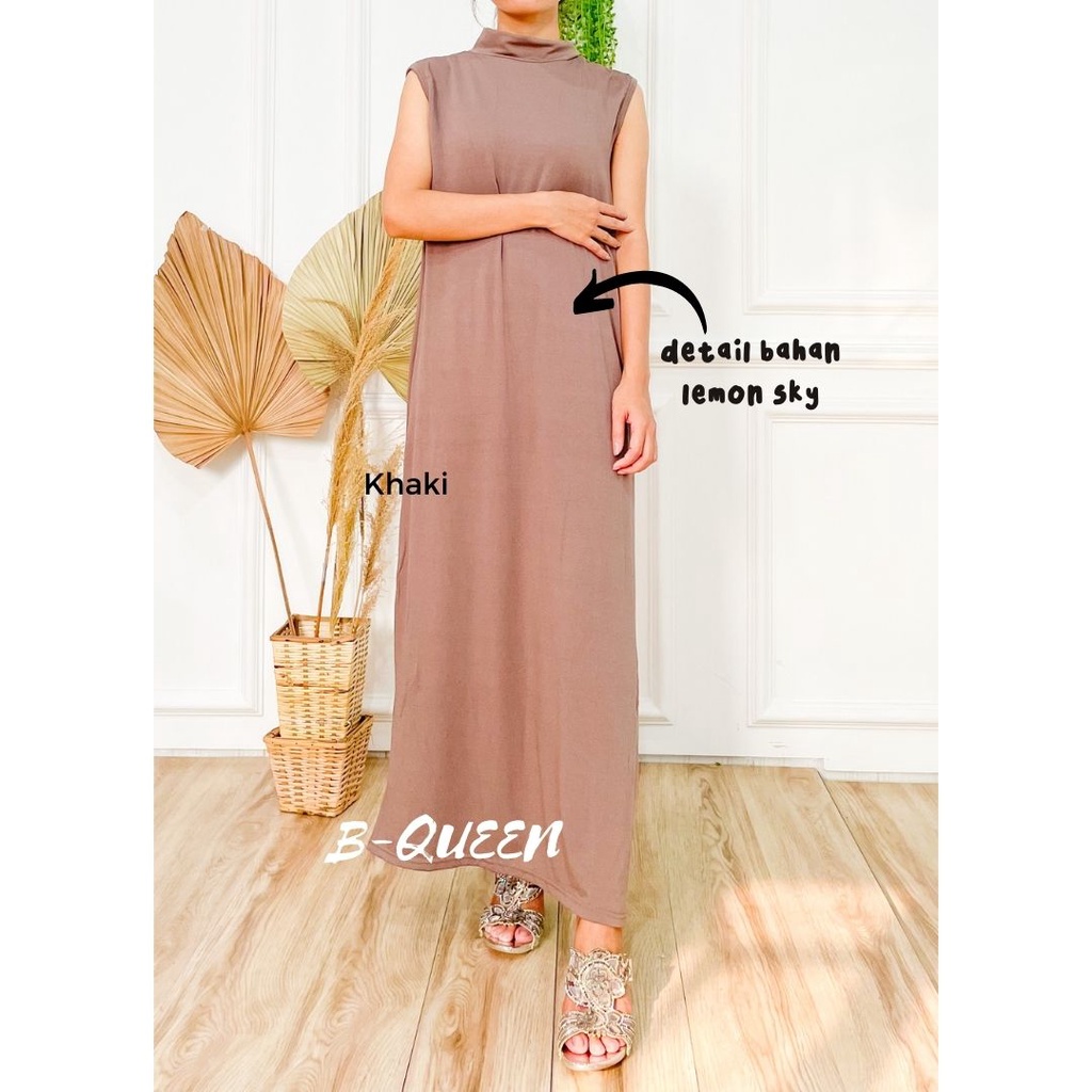 INNER DRESS LEMON SKY / DRESS TANPA LENGAN TURTLENECK / INNER DRESS DALEMAN WANITA HITS / INNER DRESS WANITA/ KNIT DRESS