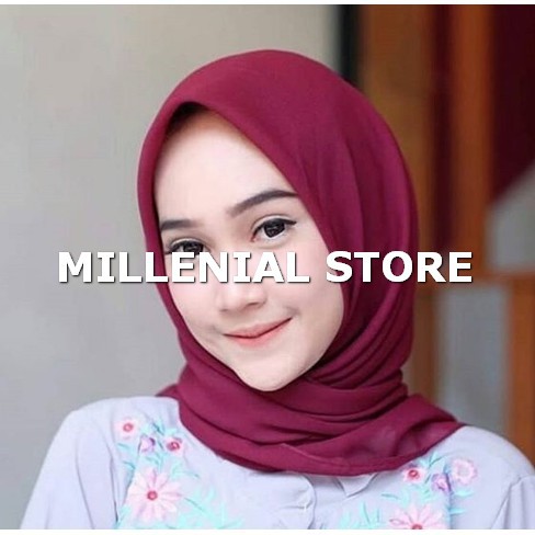 MILLENIAL BELLA SQUARE SEGI EMPAT / KERUDUNG SEGI EMPAT BELLA SQUARE WARNA LENGKAP BISA COD