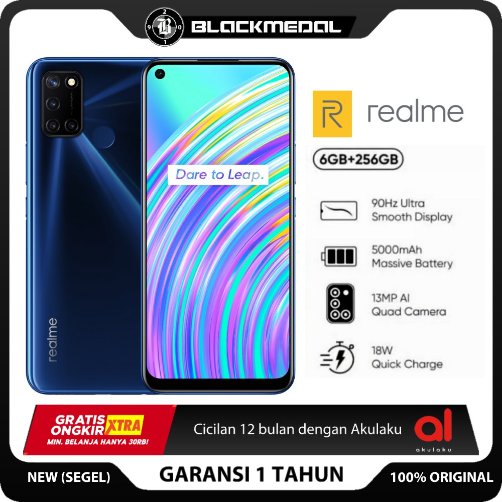 Realme C17 4G LTE Navy Blue Baru Original Segel Garansi Resmi Android 10 Ram 6GB Rom 128GB