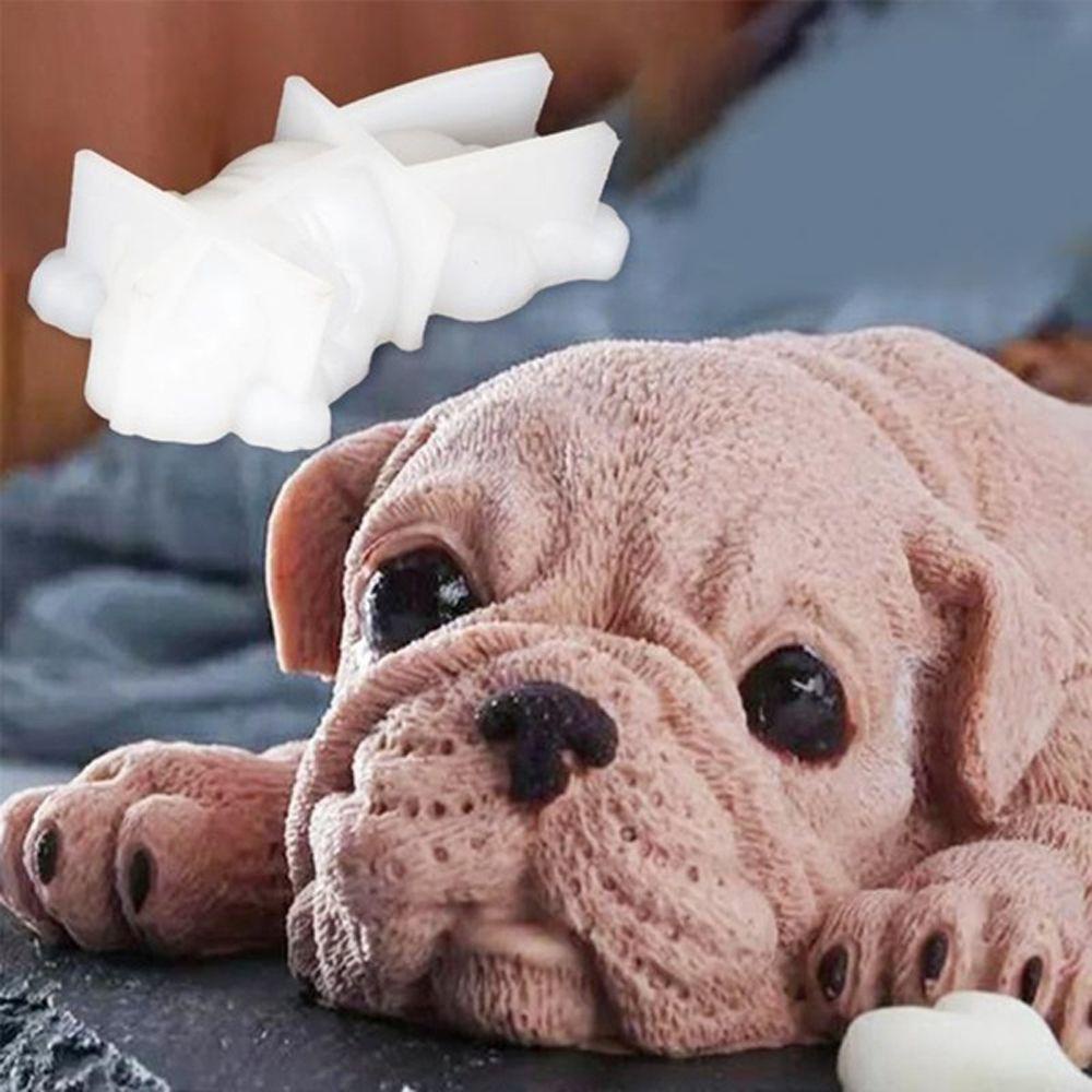 Chookyy Cetakan Silikon Anjing 3D Kartun Alat Dekorasi Kue Shar Pei Mousse Cake
