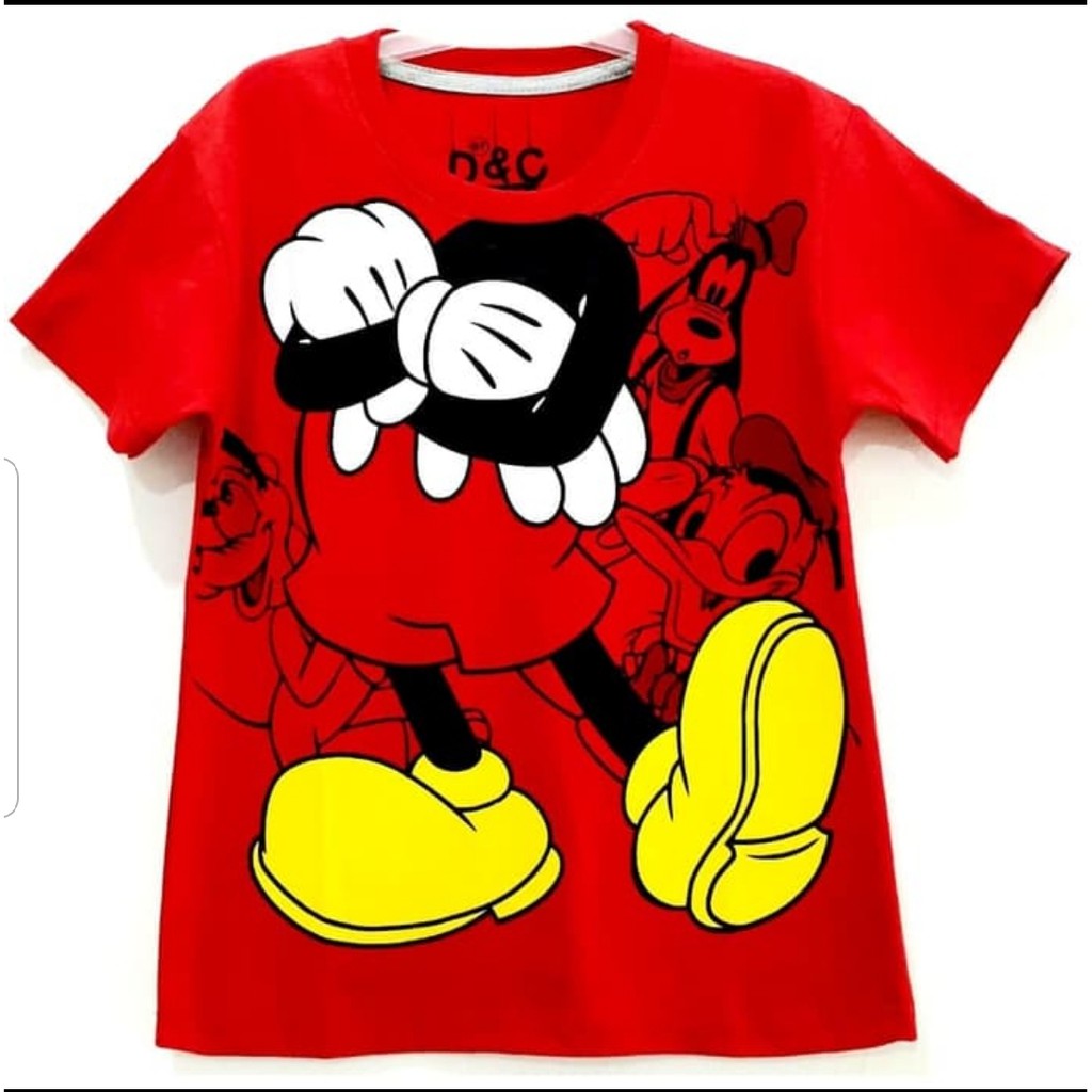 Kaos Anak Laki Laki Karakter Mickey Mouse Miki Tikus