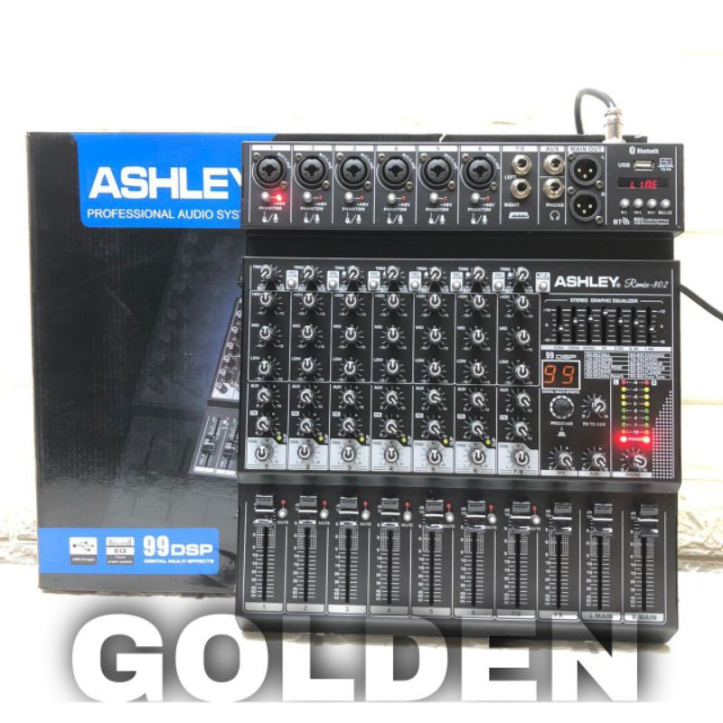 Mixer Ashley Remix 802 Original 8 Channel Bluetooth - With Soundcard