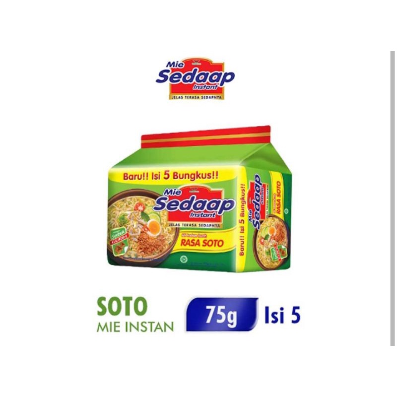 

MIE SEDAAP SOTO 5X75GRAM